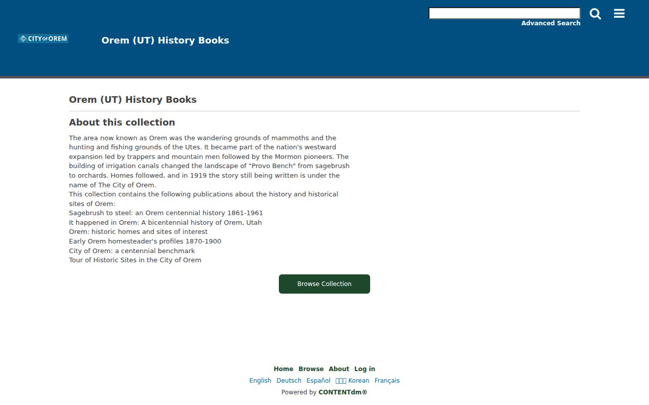 Orem city directory Utah historical collection