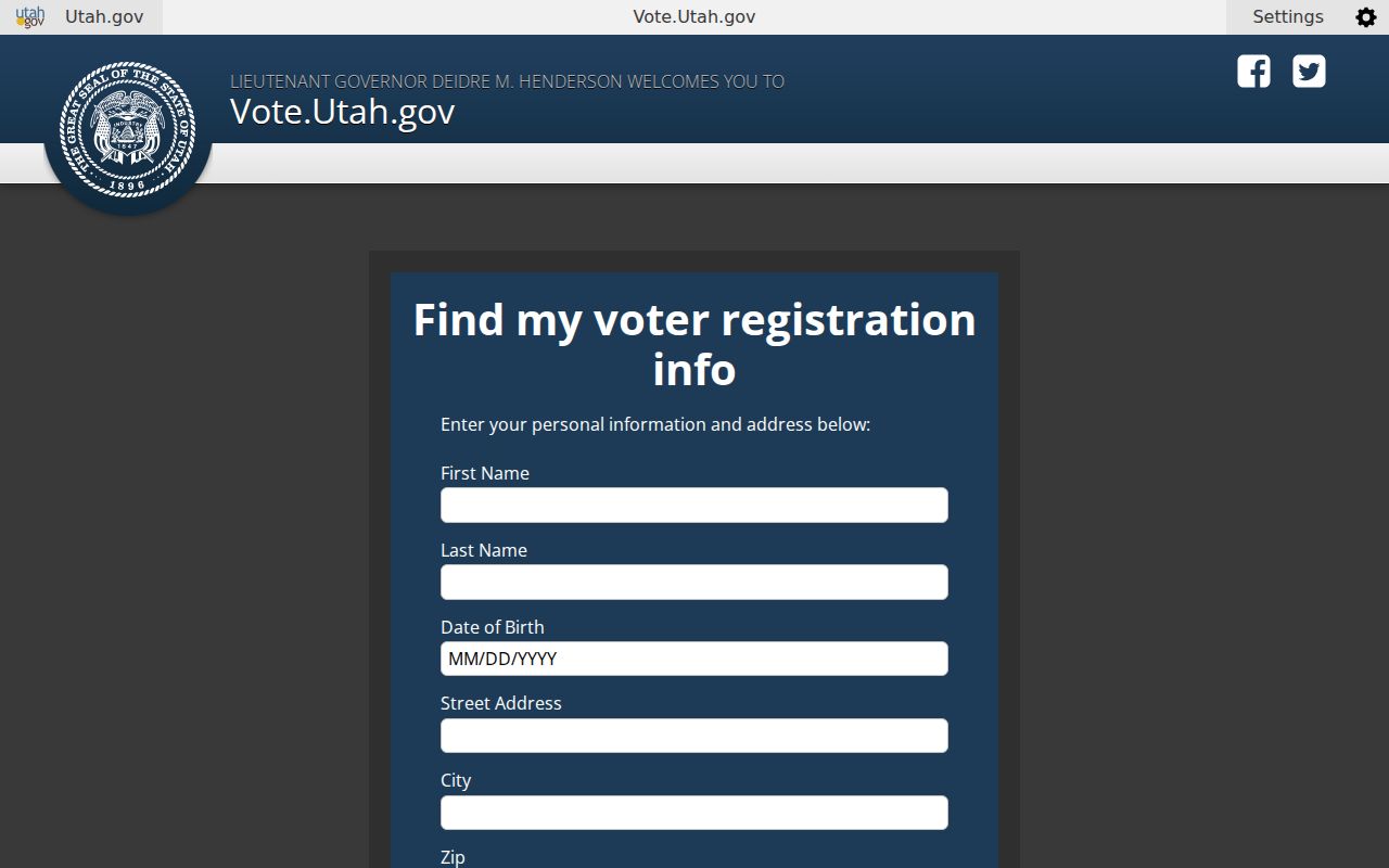 Orem residents directory Utah voter search form