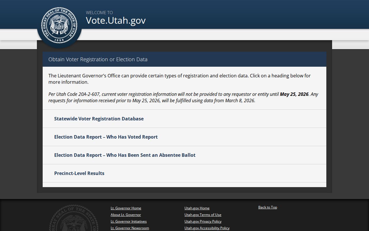 Orem residents directory Utah voter data access