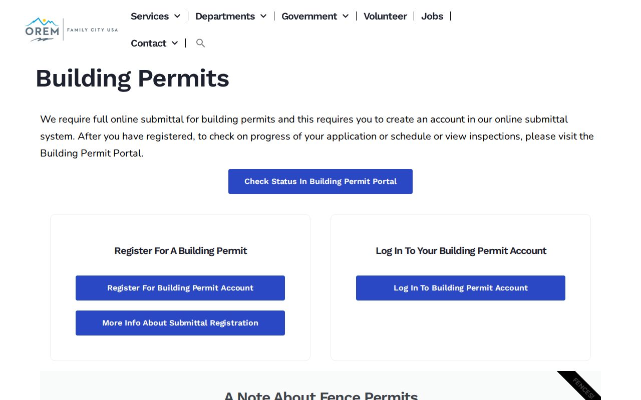 Orem neighbors building permit and address records