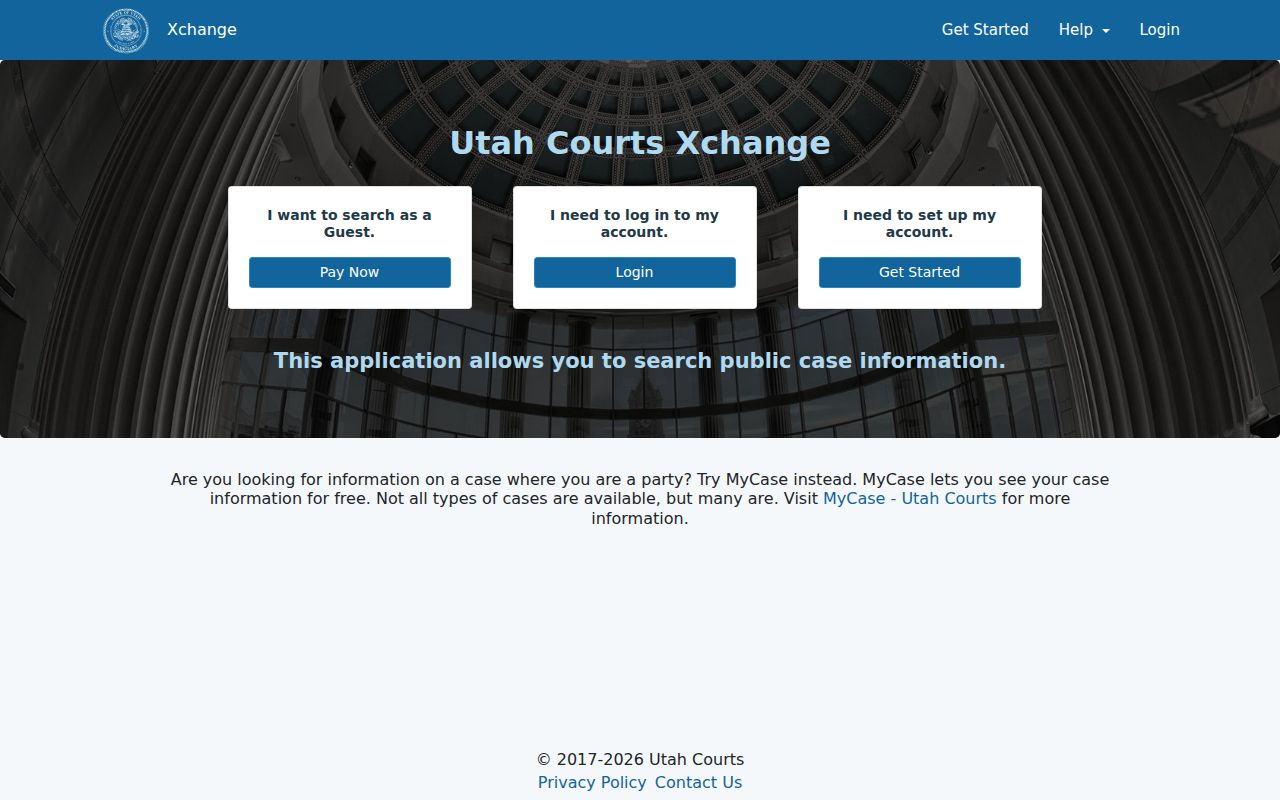 Orem resident lookup Utah Courts Xchange