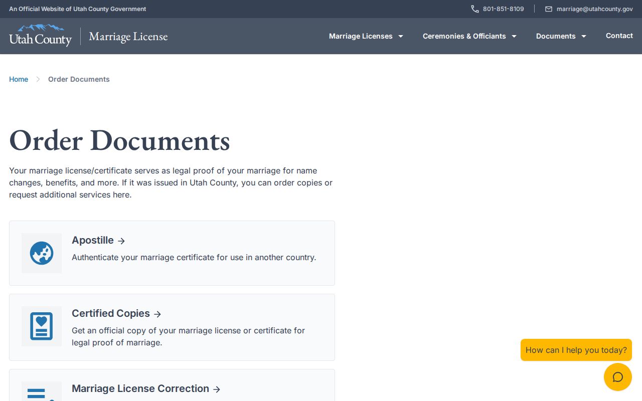 Orem resident lookup Utah County marriage search