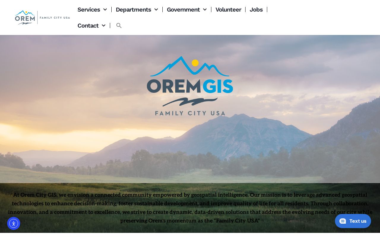 Orem street directory Orem GIS map resources