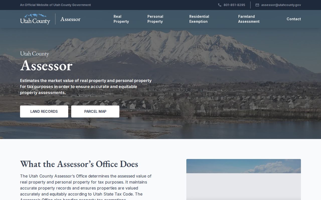 Orem ZIP code directory Utah County Assessor