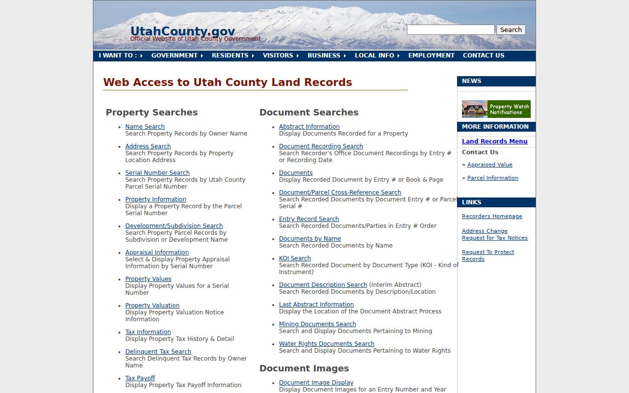 Orem ZIP code directory Utah County land records hub
